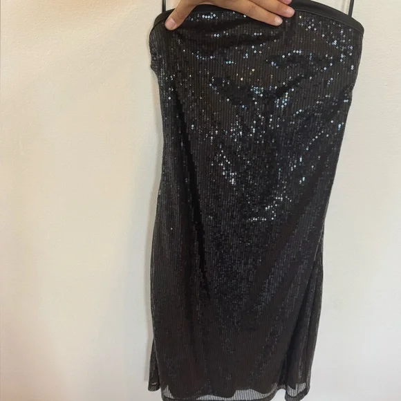 The Limited Black Strapless Sequin Dress Women’s Medium NWT - Picture 4 of 7